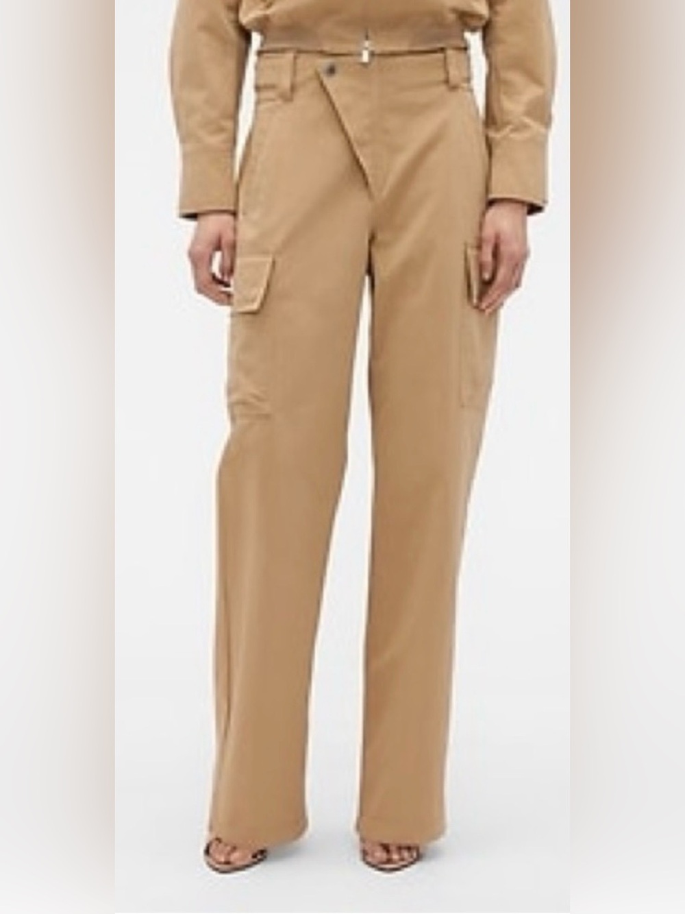 Gap x Victoria Beckham Cargo Pant 00 NWT Tan High Rise Utility Trouser